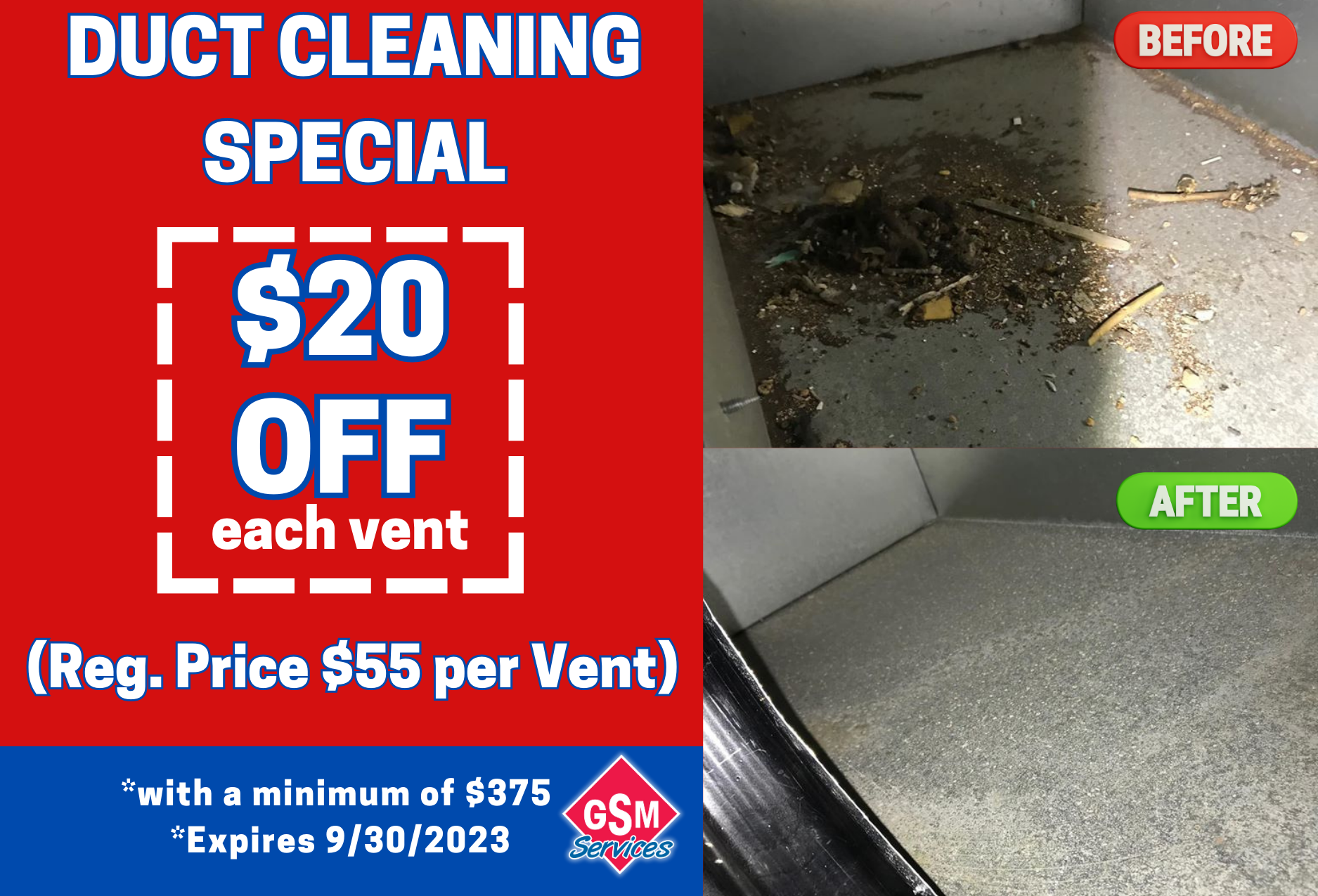 Air Duct Cleaning Experts GSM Services
